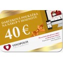 Darčeková poukážka 40 eur na nákup vína